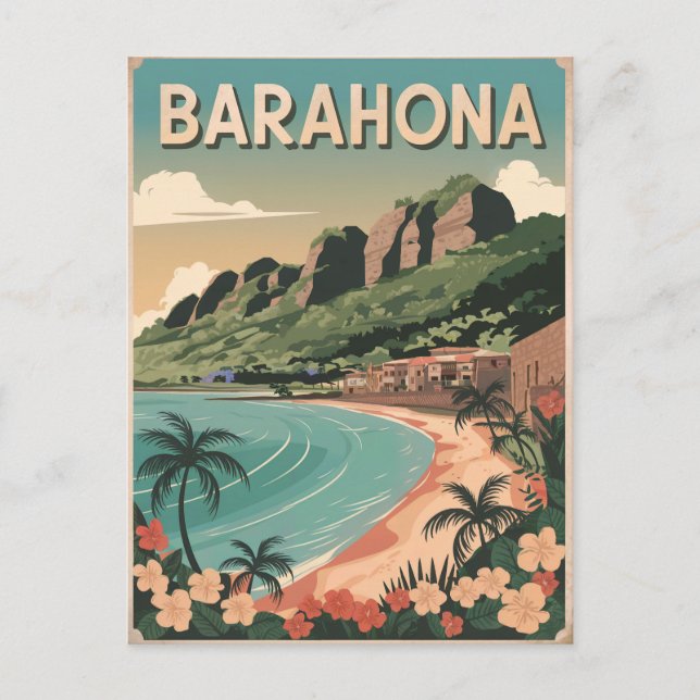 Carte Postale Barahona République Dominicaine Vintage (Devant)
