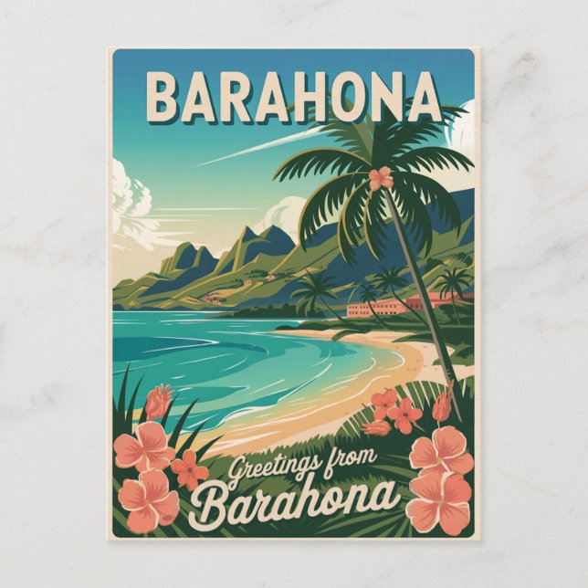 Carte Postale Barahona République Dominicaine vintage (Devant)