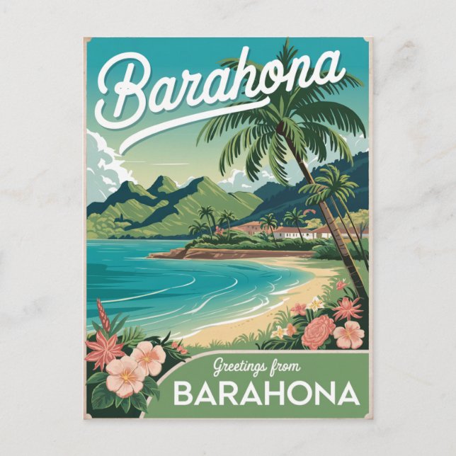 Carte Postale Barahona République Dominicaine vintage (Devant)