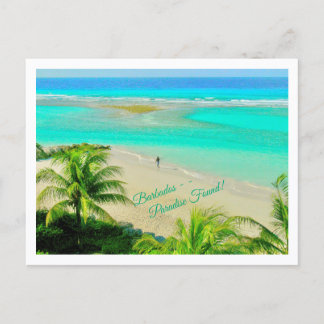 CARTE POSTALE BARBADE--PARADIS RETROUVÉ ! SCÈNE DE PLAGE MAGNIFI