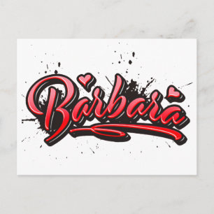 Carte Postale Barbara Heart Splash Graffiti Postkarte