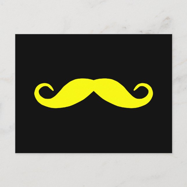 Carte Postale Barbe À Choix De Couleur Sur Fond Noir (Devant)