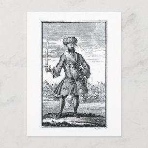 Carte Postale Barbe noire du pirate, tirée de "A General History