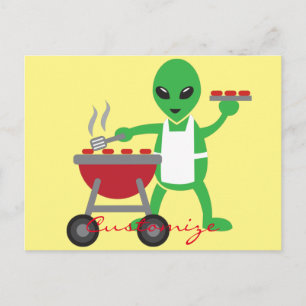 Carte Postale Barbecue Alien Cuisine Thunder_Cove