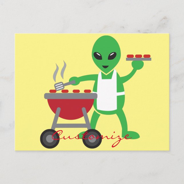 Carte Postale Barbecue Alien Cuisine Thunder_Cove (Devant)