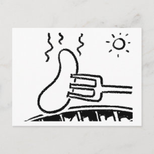 Carte Postale Barbecue Restauration Dessin Dessin