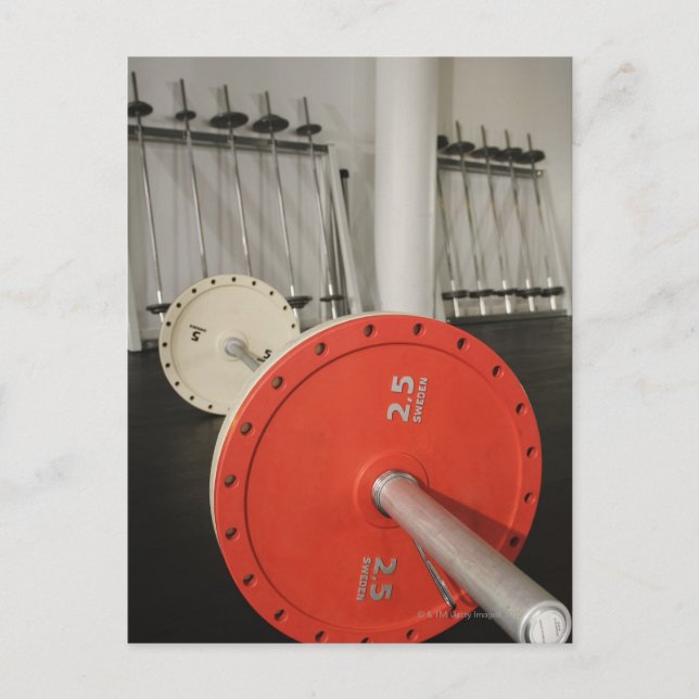 Carte Postale Barbell en gym (Devant)