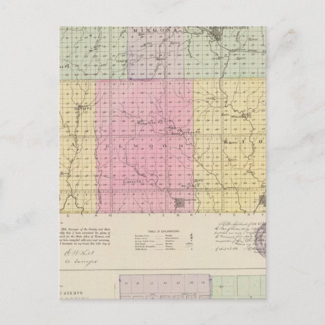 Carte Postale Barber County et Hazelton, Kansas (Devant)