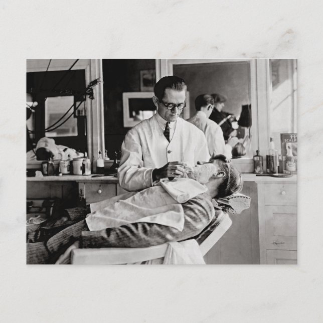 Carte Postale Barber Shop, 1923 (Devant)