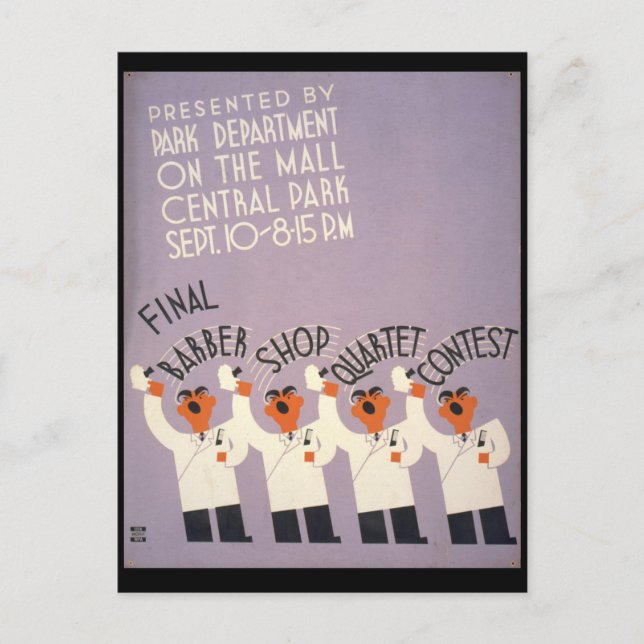 Carte Postale Barber Shop Quartet (Devant)