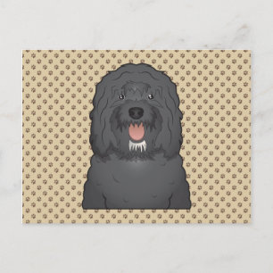 Carte Postale Barbet Cartoon