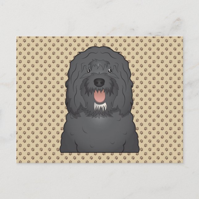 Carte Postale Barbet Cartoon (Devant)