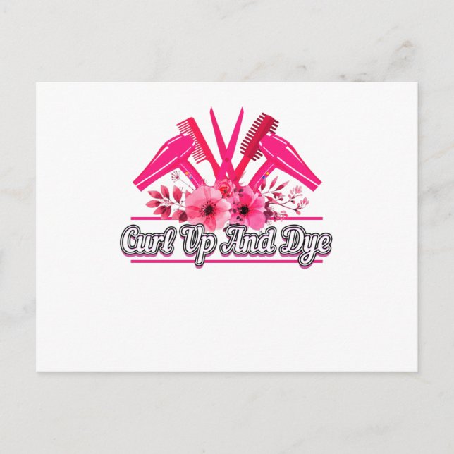 Carte Postale Barbier, Ciseaux, Peigne, Sèche-cheveux (Devant)