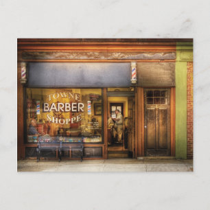 Carte Postale Barbier - Towne Barber Shop