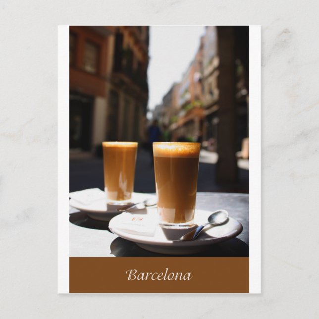 Carte Postale Barcelona Coffee Break (Devant)