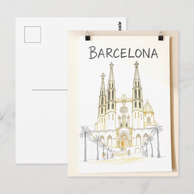 Carte Postale Barcelone (Devant / Derrière)