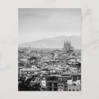 Carte Postale Barcelone en noir et blanc
