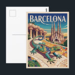 Carte Postale Barcelone Espagne<br><div class="desc">Barcelone Espagne - Sagrada Familia et El Drac et Park Güell carte postale</div>