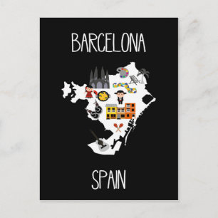 Carte Postale Barcelone, Espagne,