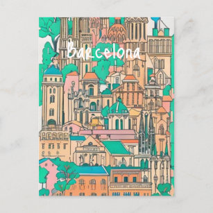 Carte Postale Barcelone Espagne