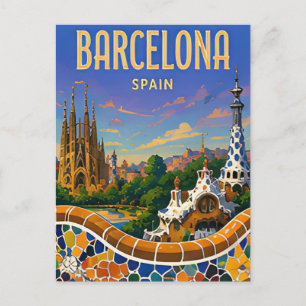 Carte Postale Barcelone Espagne Gaudi Architecture Méditerranée