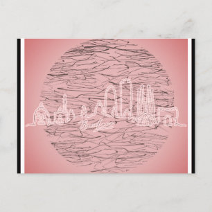 Carte Postale Barcelone Espagne Pink City Skyline Voyage