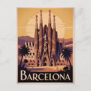 Carte Postale Barcelone Espagne vintage