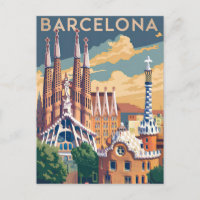 Barcelone Espagne vintage