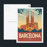 Carte Postale Barcelone Espagne Vintage célèbre Travel Place<br><div class="desc">Barcelone Espagne Vintage célèbre Travel Place</div>