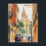 Carte Postale barcelone espagne Voyage Art Vintage<br><div class="desc">barcelone espagne Voyage Art Vintage</div>