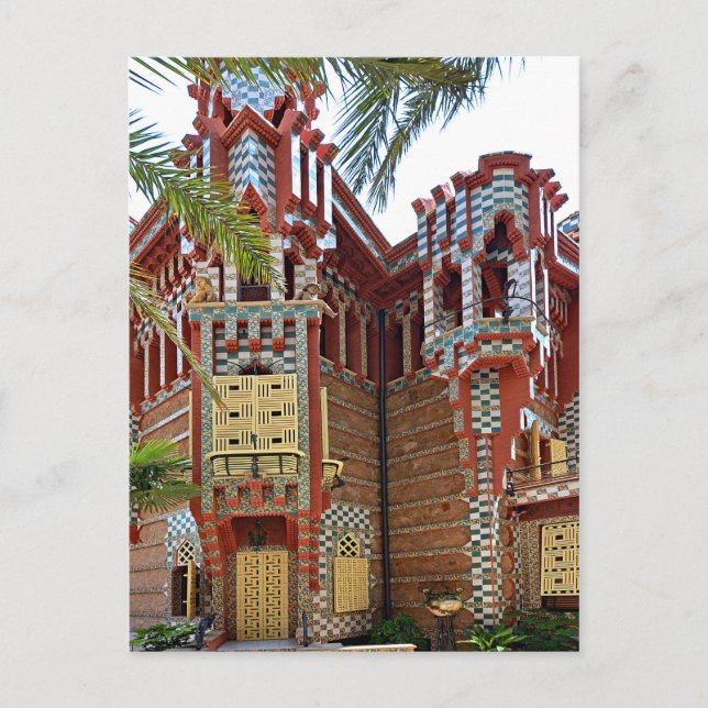 Carte Postale Barcelone. Gaudí. Casa Vicens. (Devant)