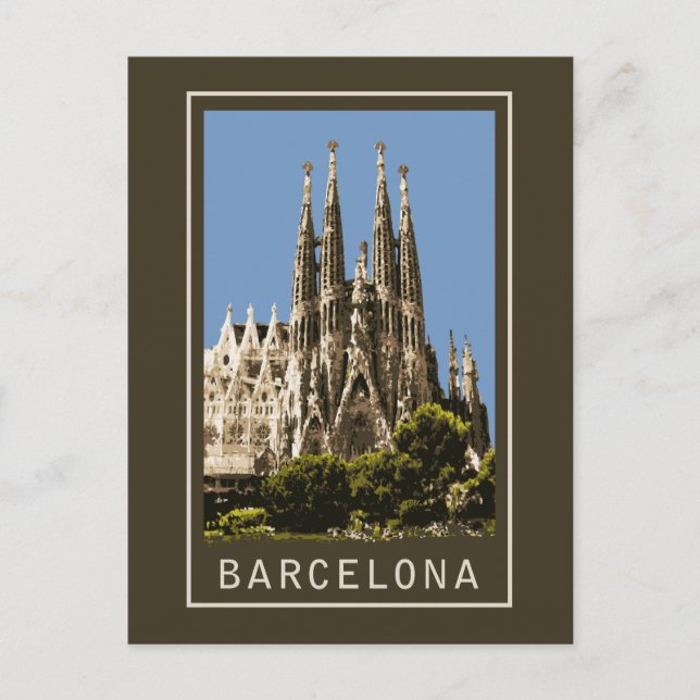 Carte Postale Barcelone Sagrada Familia (Devant)