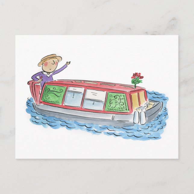 Carte Postale Barge (Devant)