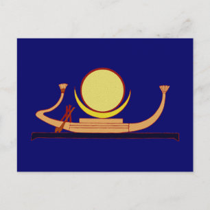 Carte Postale Barge de la lune égypt moon rowing boat skiff