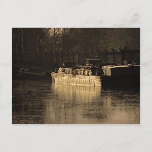 Carte Postale Barge de travail
