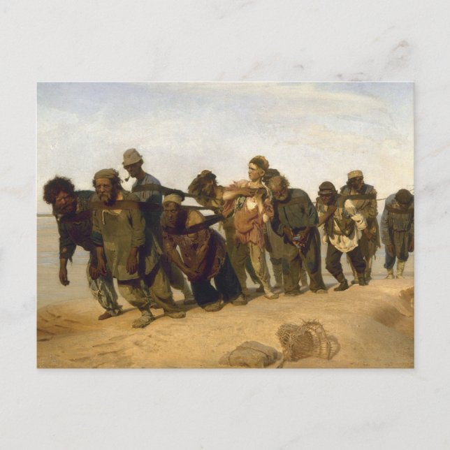 Carte Postale Barge Haulers sur la Volga (Devant)