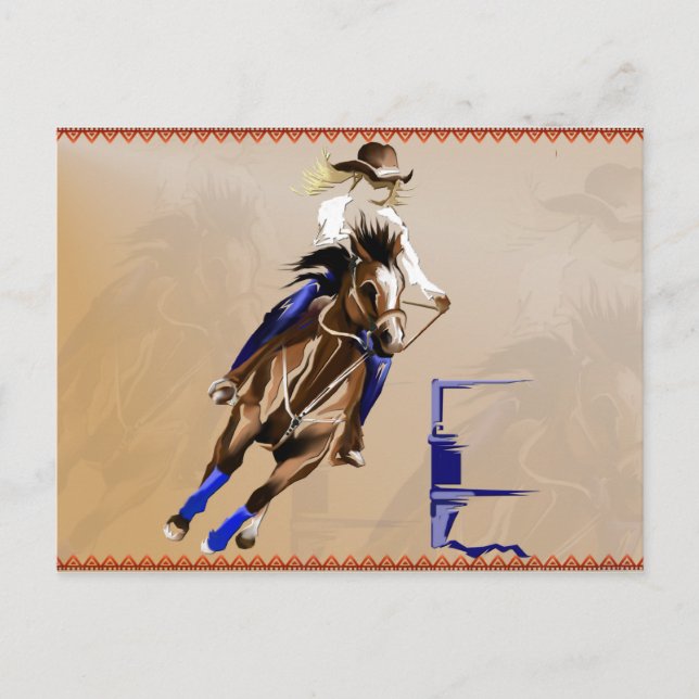 Carte Postale Baril Horse-Post Card (Devant)