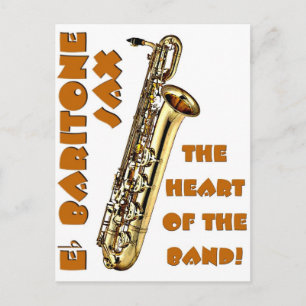 Carte Postale Baritone Sax
