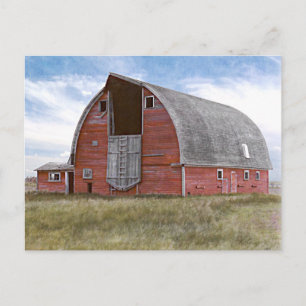 Carte Postale Barn rouge rustic