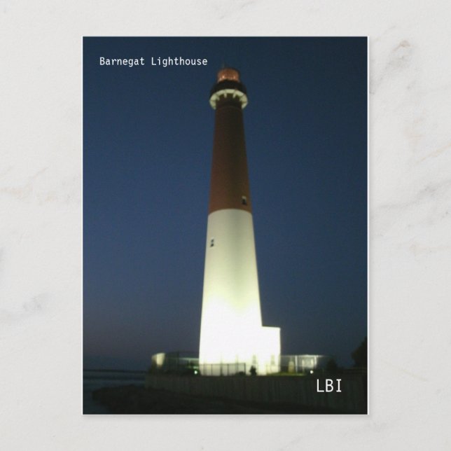 Carte Postale Barnegate Lighthouse at Night (Devant)