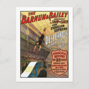Carte Postale Barnum and Bailey Desperado's Leap for Life