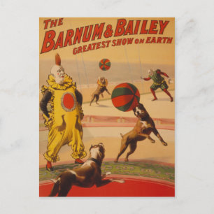 Carte Postale Barnum & Bailey - Merveilleux Chiens De Football