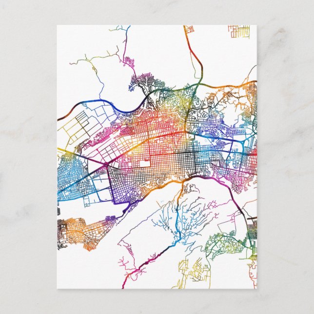 Carte Postale Barquisimeto Venezuela City Map (Devant)