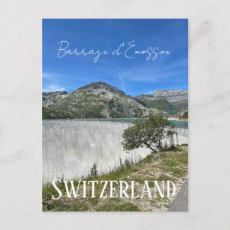 Carte Postale barrage d’Emosson, Suisse, barrage, montagnes