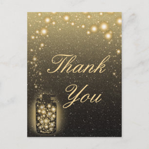 Carte Postale Barrage De Fireflies Étoiles De Nuit Merci