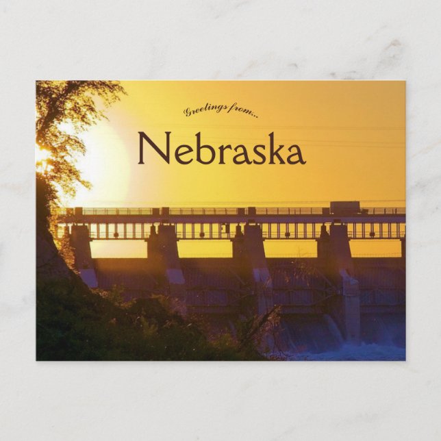 Carte Postale Barrage de Gavins Point Nebraska (Devant)