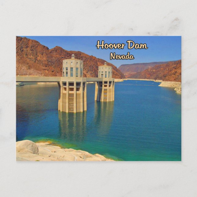 Carte Postale barrage Hoover et lac Mead (Devant)