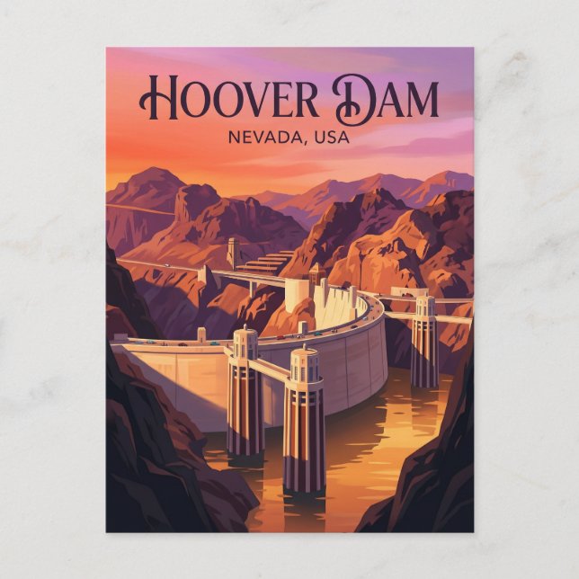 Carte Postale Barrage Hoover États-Unis (Devant)