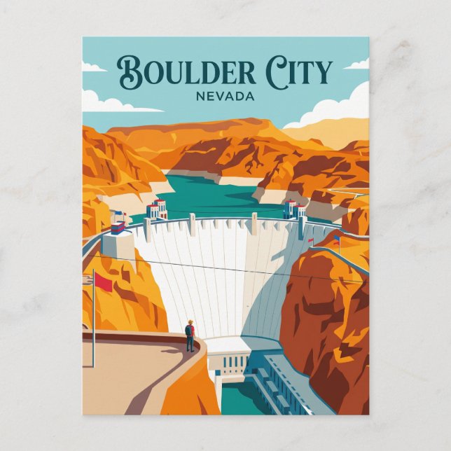 Carte Postale Barrage Hoover États-Unis (Devant)