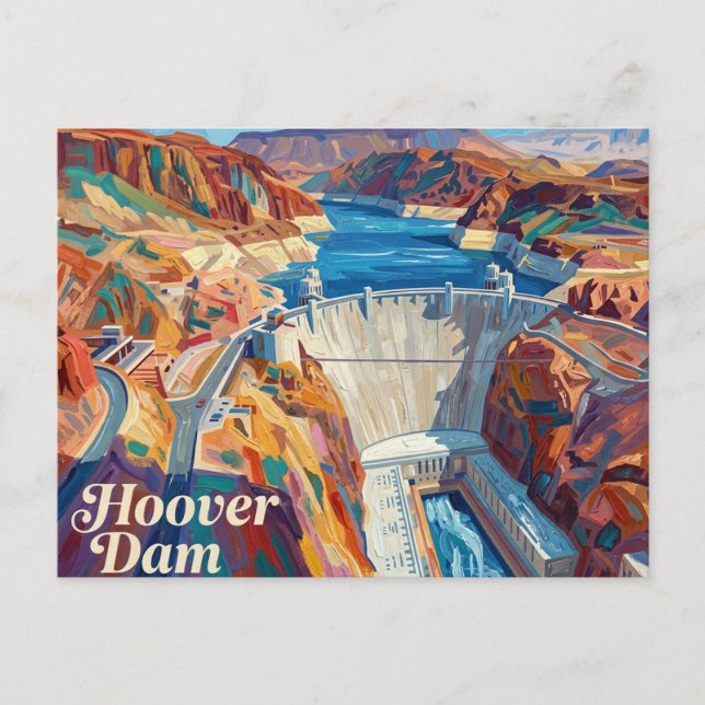 Carte Postale Barrage Hoover Nevada (Devant)